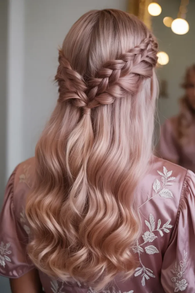 16. Intricate Half Up Braid