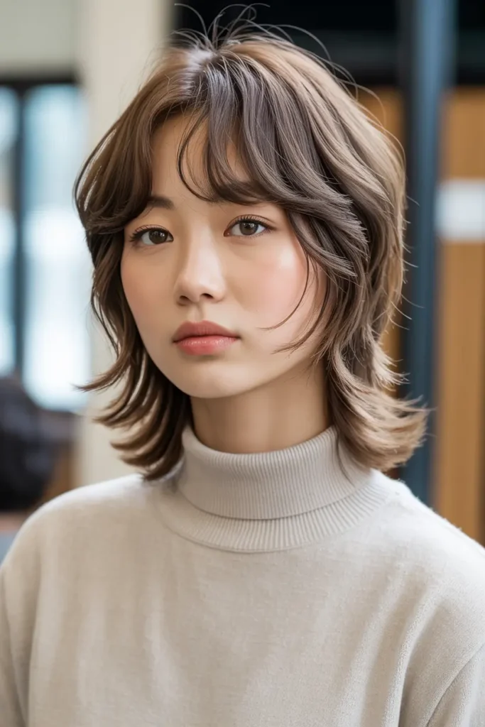 30 Korean Haircut for Chubby Face: Cute & Slimming Styles 31 16. Korean Feathered Layered Cut