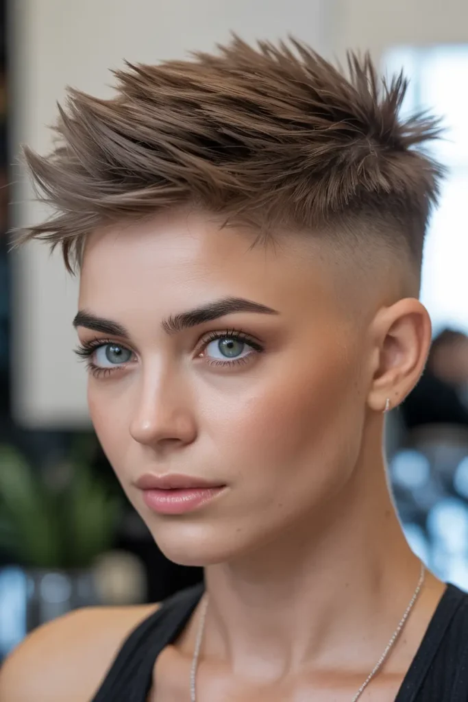 30 Short spiky haircuts for bold edgy hairstyles 16 16. Spiky Top with Low Fade