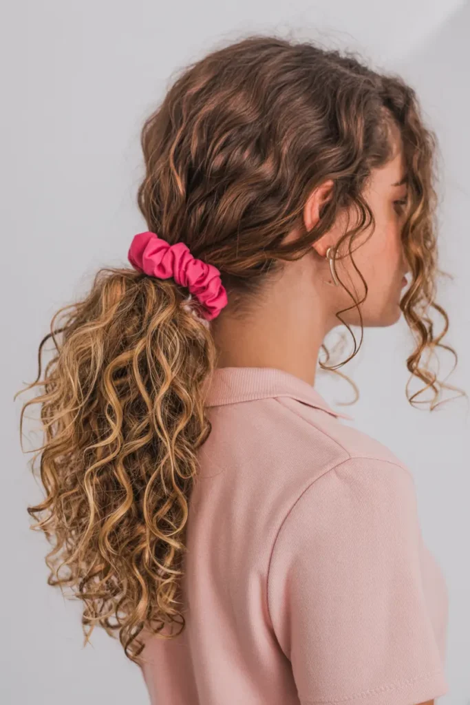 17. Curly with Scrunchie