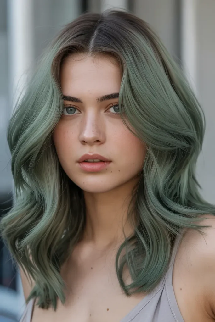 17. Soft Sage Green Hair