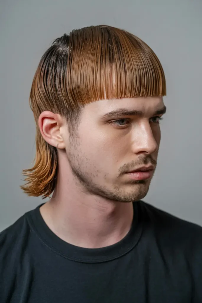 17. Straight Medium Mullet