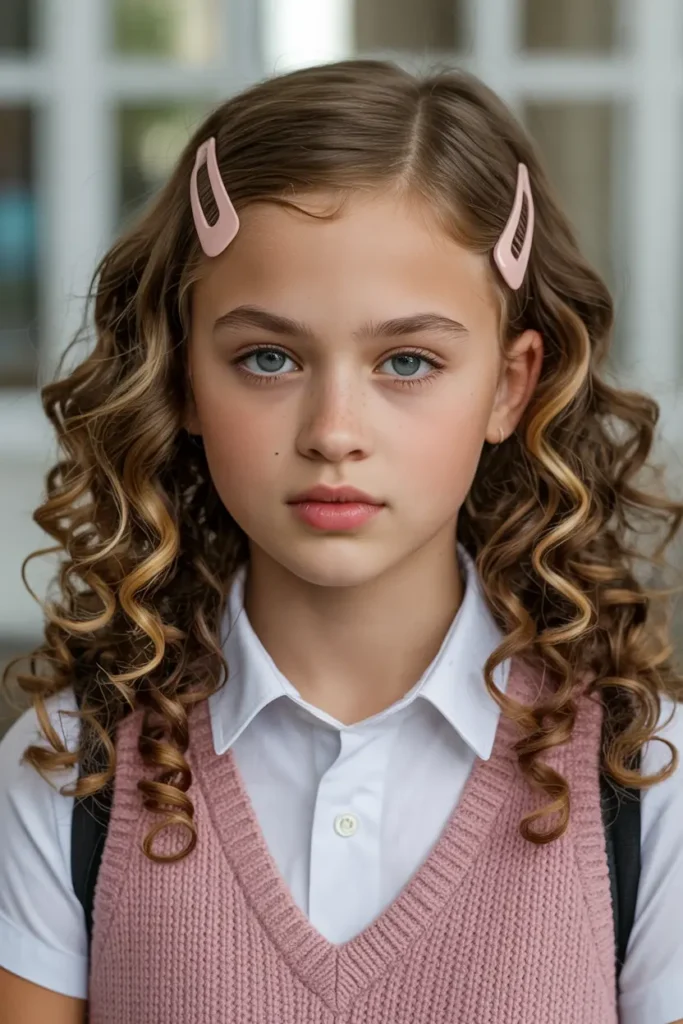18. Defined Curls with Clips