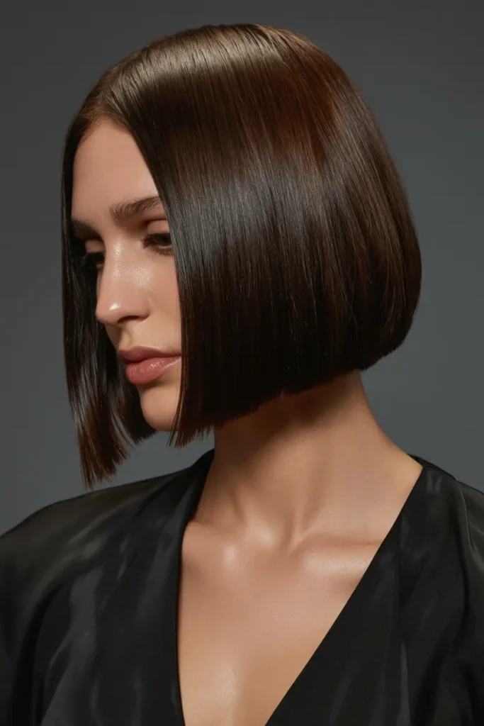 18. Glossy Italian Bob