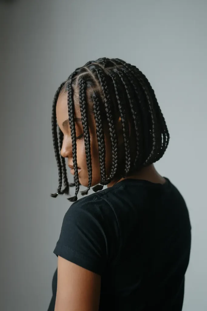 19. Bob with Ghana Braids