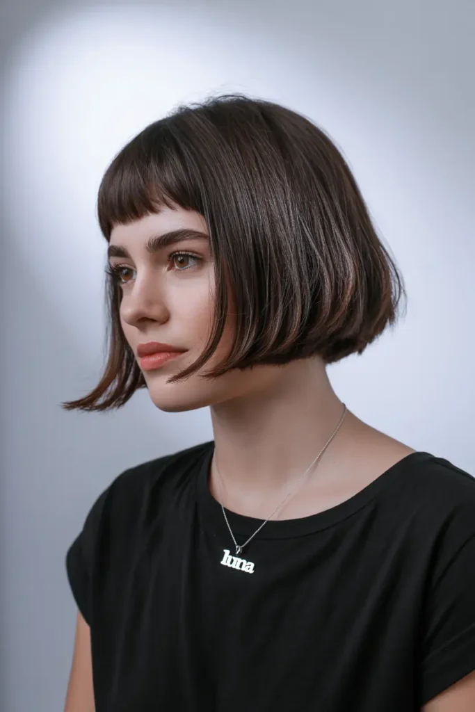 2. Choppy Bob with Bangs
