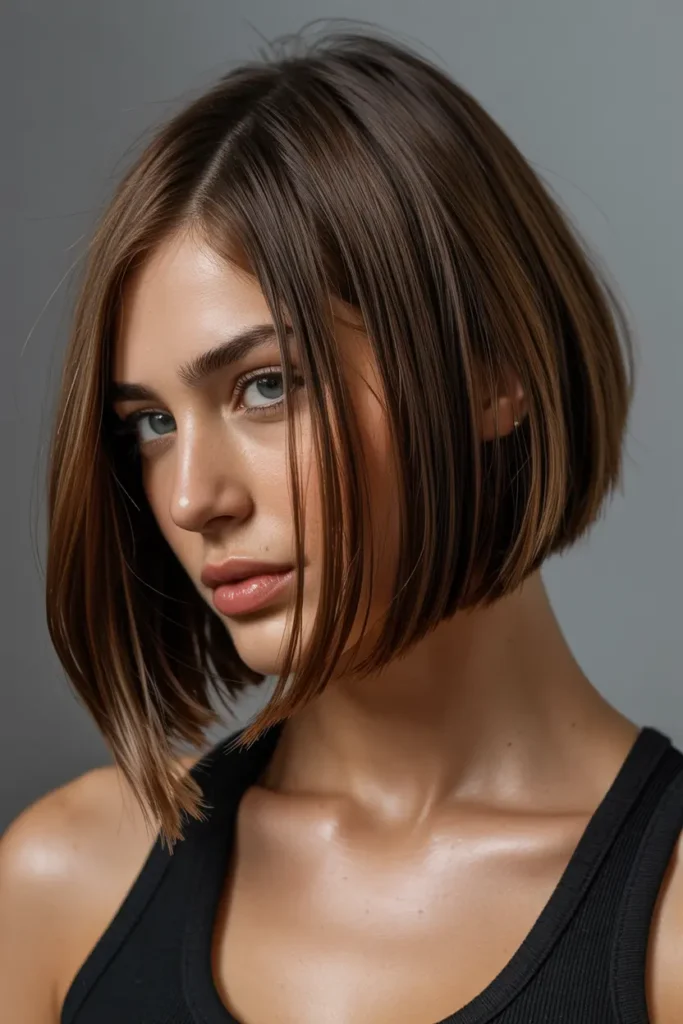 2. Sleek Layered Bob