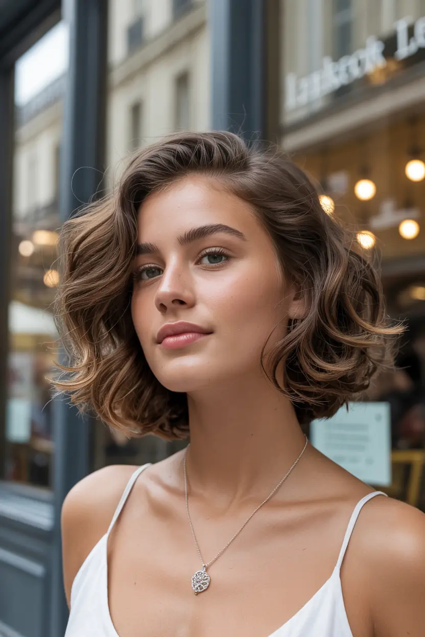 2. Wavy Italian Bob