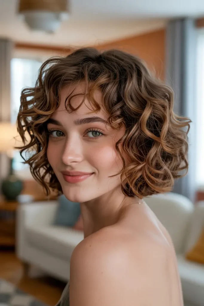 20. Diffused Curly Bob