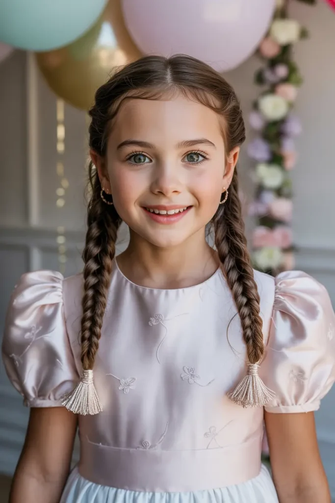 20. Twin Braids with Tassels