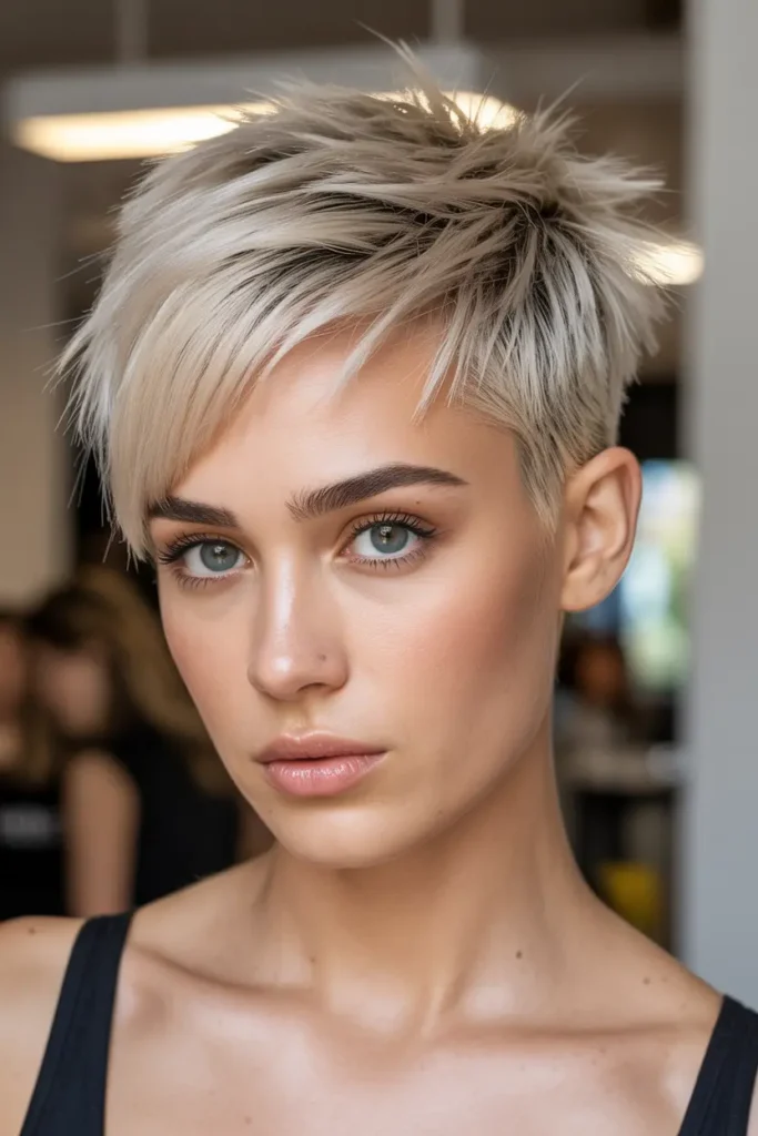 30 Short spiky haircuts for bold edgy hairstyles 26 26. Short Spikes with Fringe