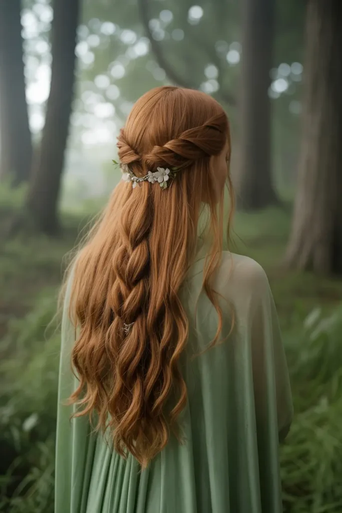 3. Half Up Elven Twists