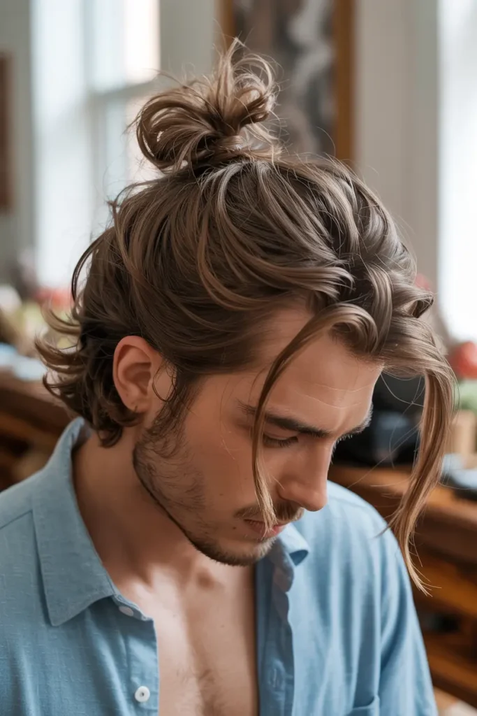 3. Messy Man Bun