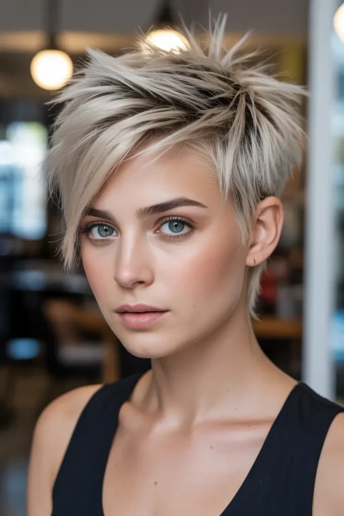 30 Short spiky haircuts for bold edgy hairstyles 30 30. Asymmetrical Spiky Pixie