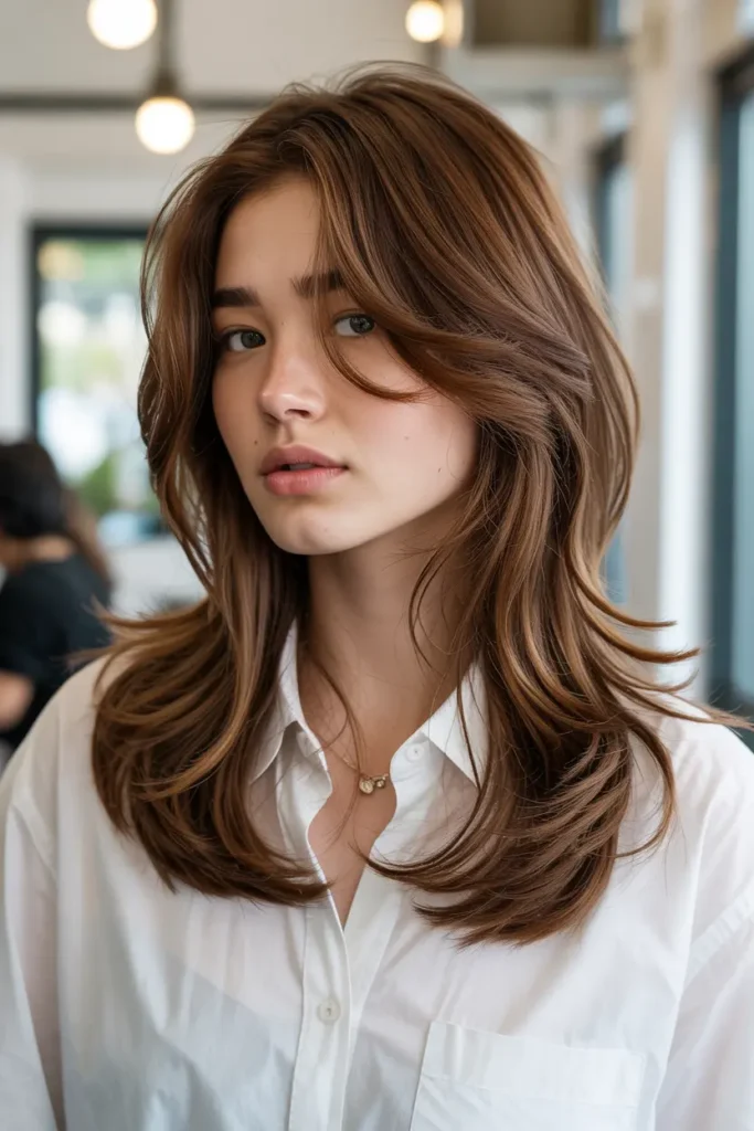 30 Korean Haircut for Chubby Face: Cute & Slimming Styles 59 30. Korean Natural Layer Cut