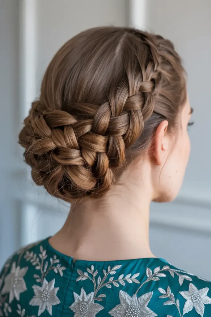 4. Braided Party Updo