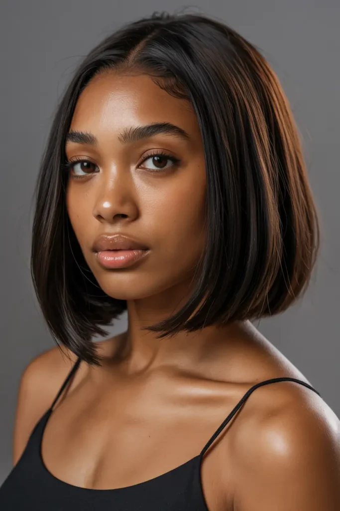 5. Blunt Bob with Shine