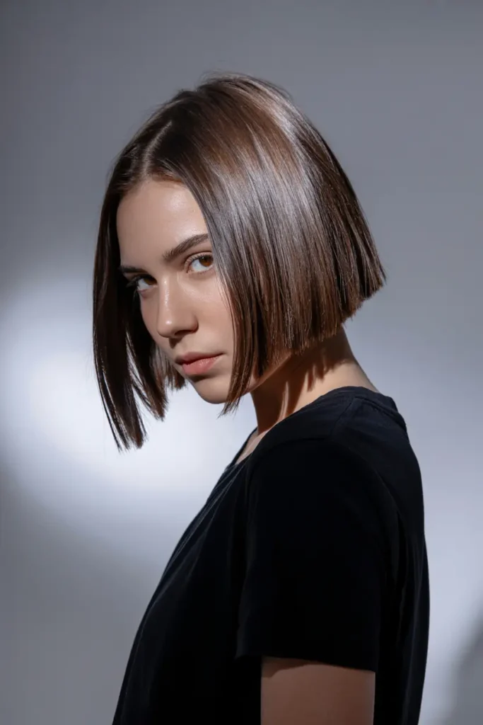 5. Chin Length Choppy Bob