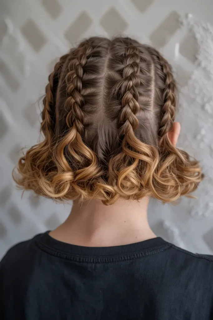5. Curly End Braids Bob