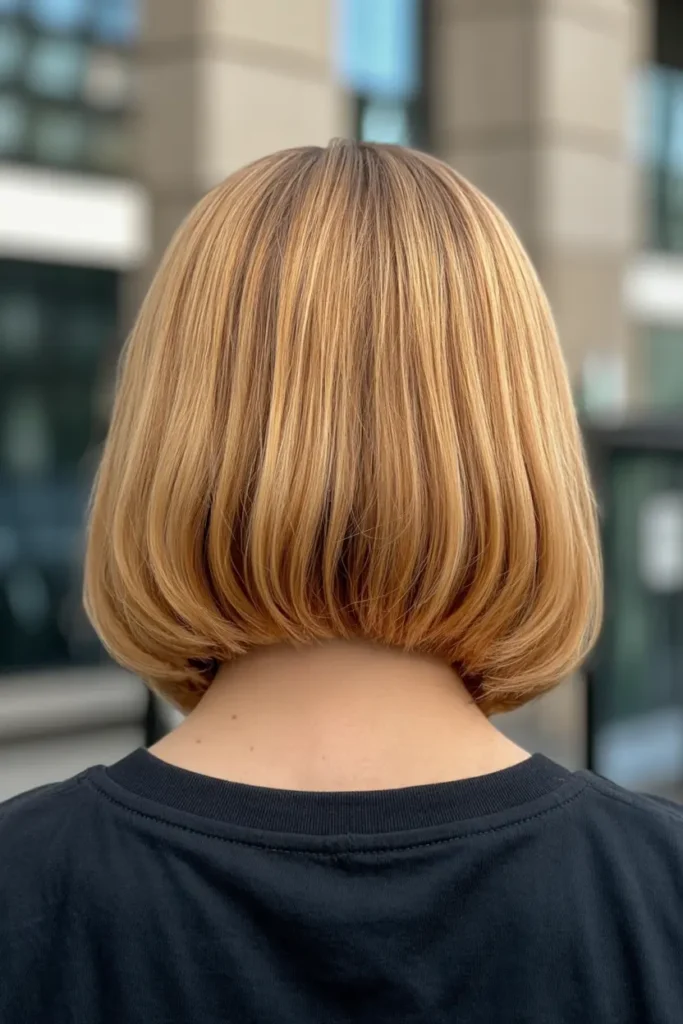 5. Middle Part Golden Blonde Bob