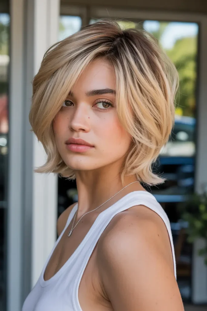 5. Razored Layered Bob