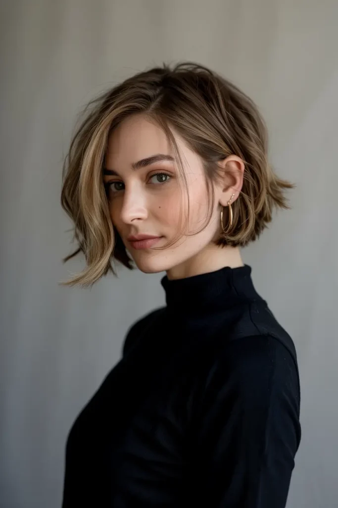 5. Textured Italian Bob