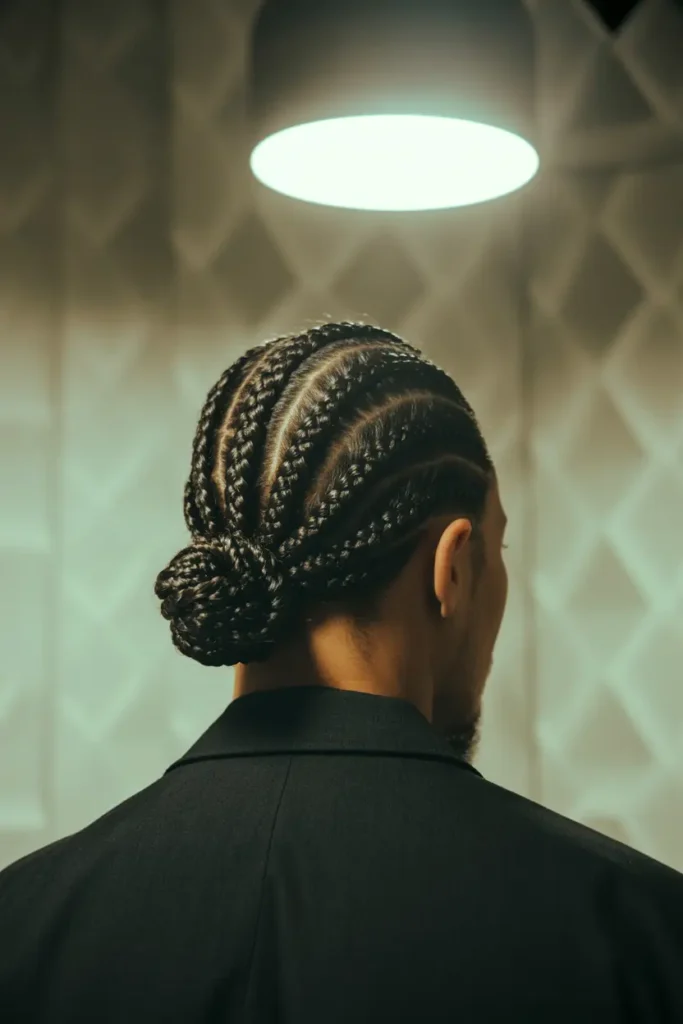 6. Braided Man Bun
