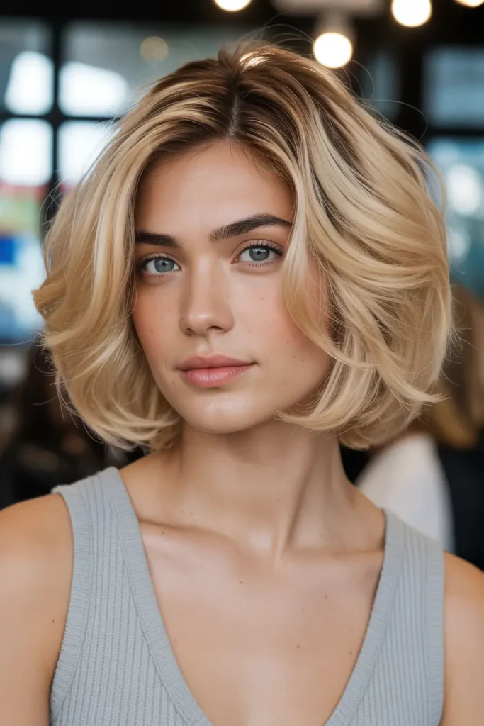 6. Voluminous Blowout Bob