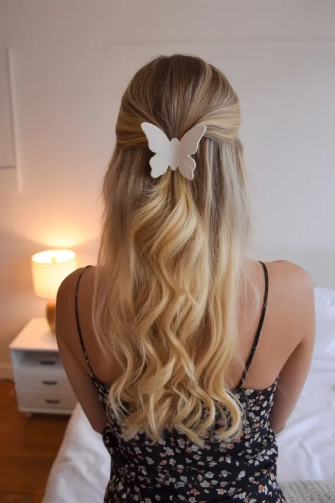 7. Half Up Claw Clip