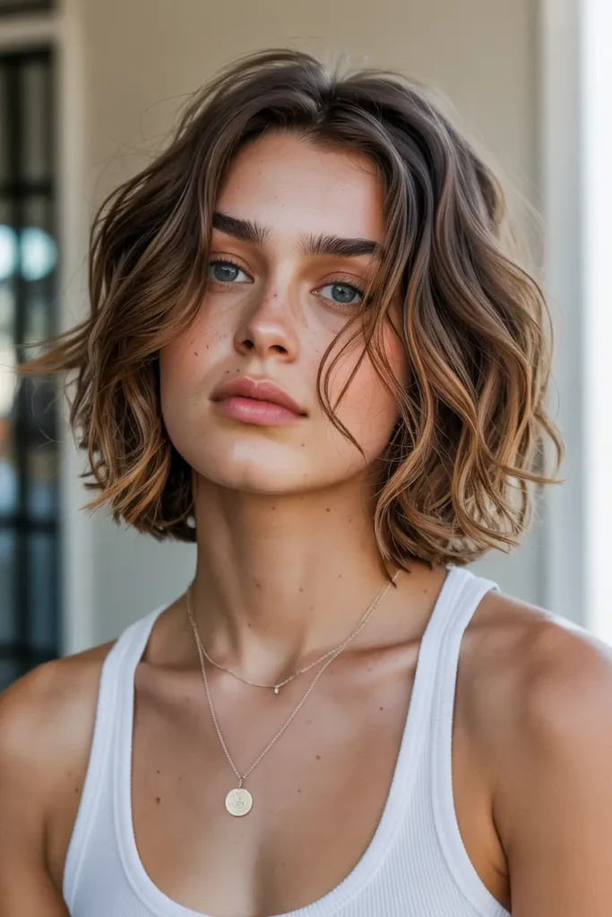 7. Messy Boho Bob