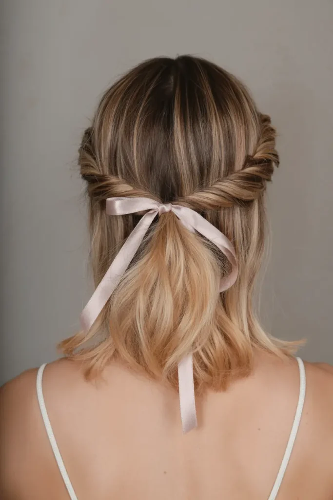 8. Half Up Italian Bob