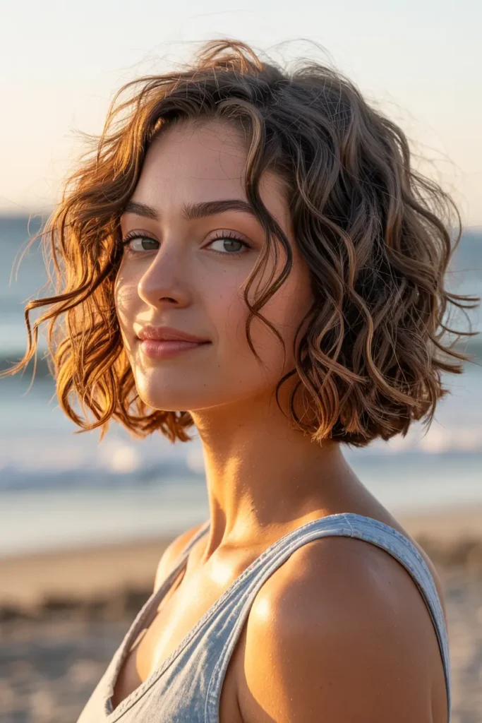 8. Loose Curl Bob Style