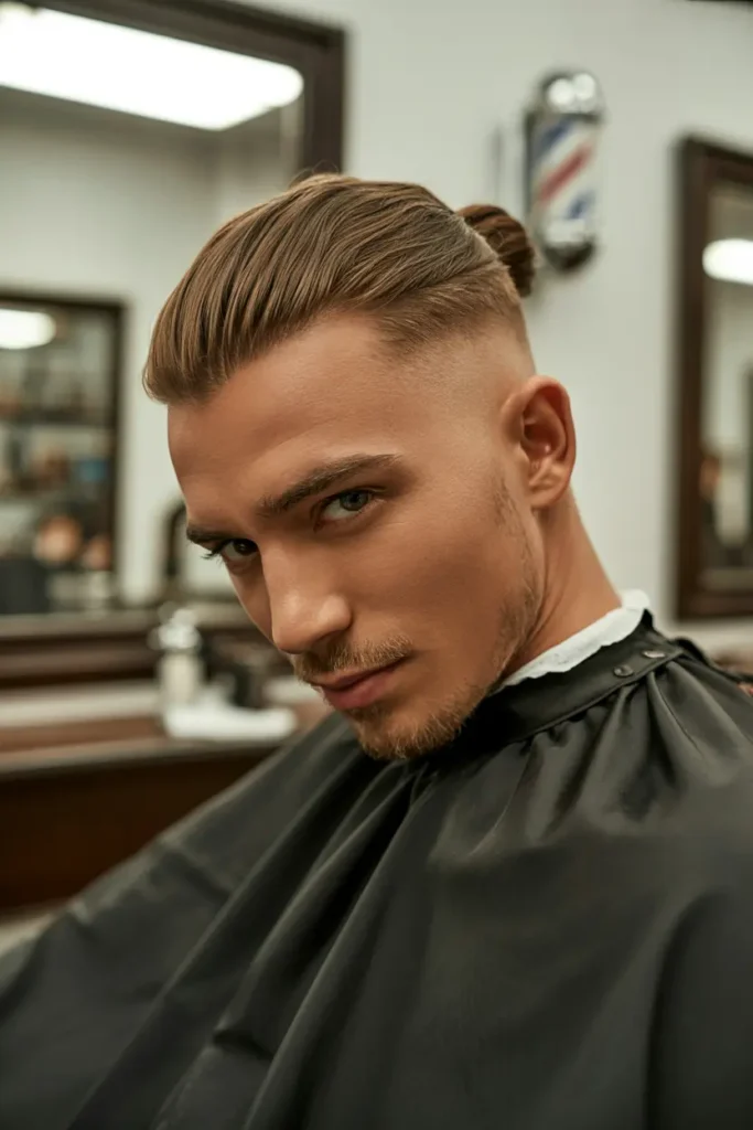 8. Man Bun with Fade 1