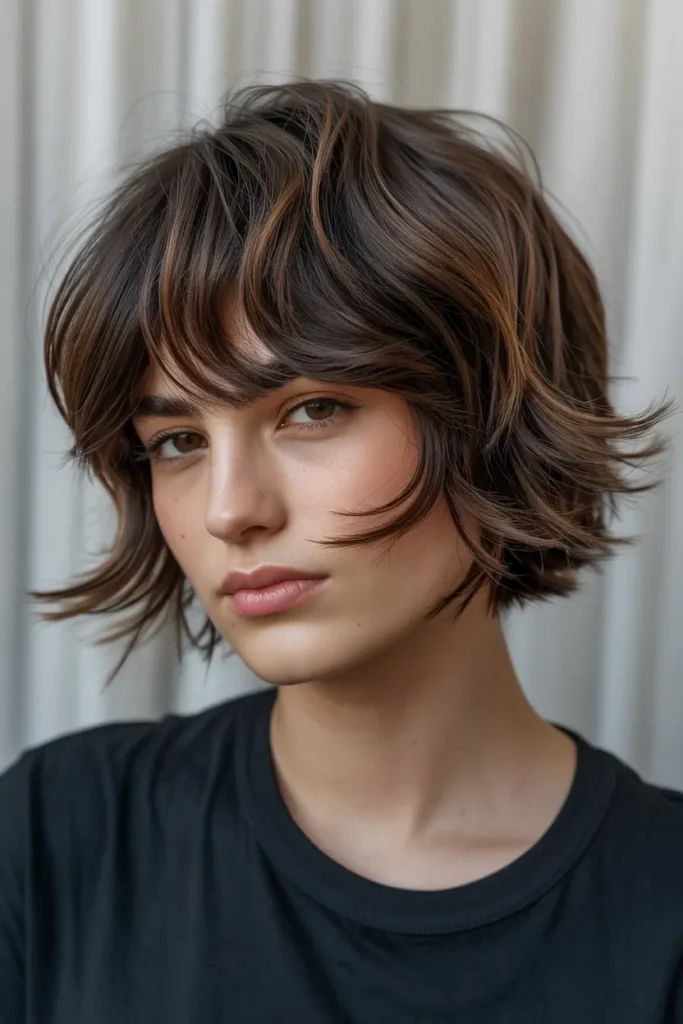 8. Shaggy Choppy Bob