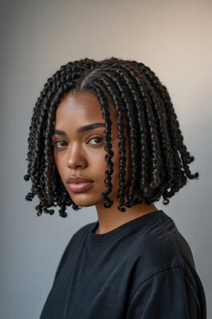 8. Twisted Bob Braids