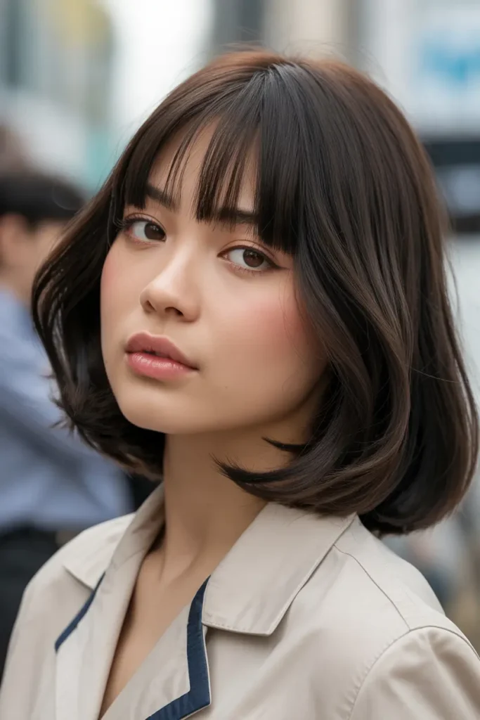 30 Korean Haircut for Chubby Face: Cute & Slimming Styles 17 9. Korean Hime Cut for Chubby Face