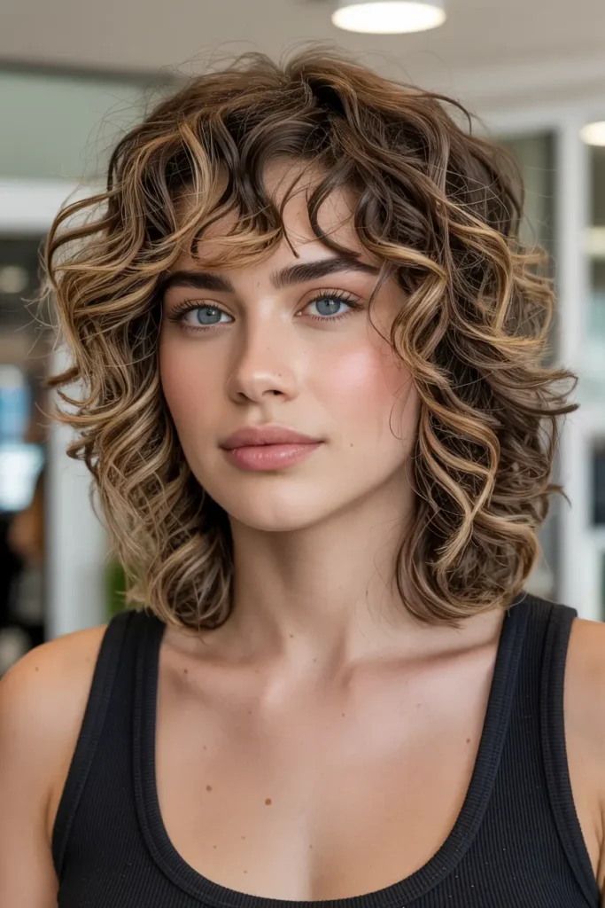 9. Shoulder Length Curly Shag