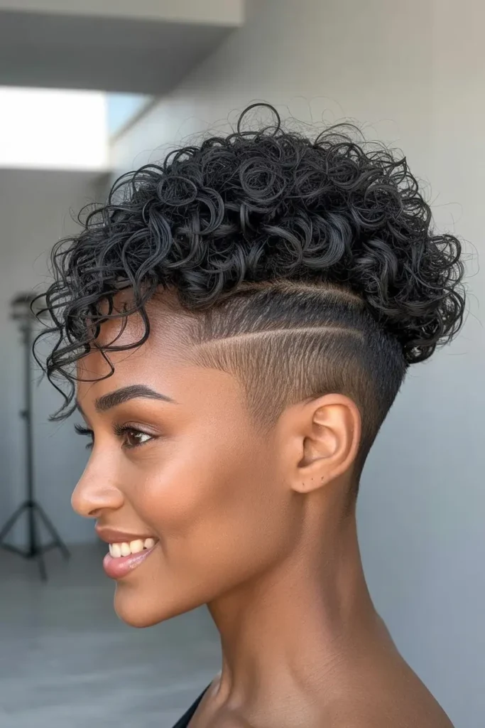 9. Tapered Fade with Curls