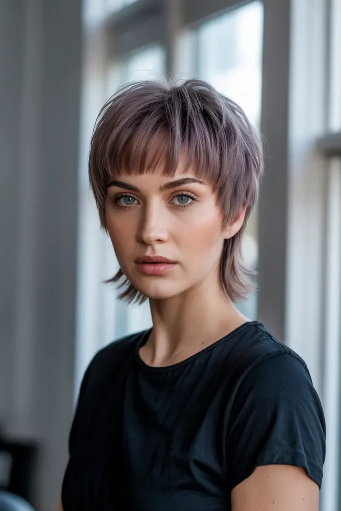9. Wispy Fringe Short Mullet