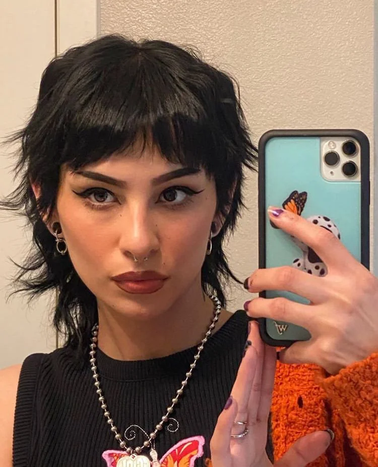 Wispy Fringe Short Mullet