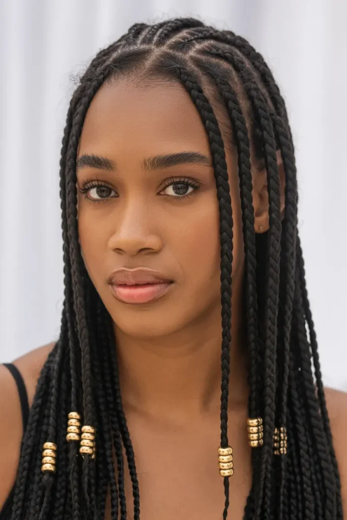 15 Stunning Fulani Braids Hairstyles to Elevate Your Look 1 1. Fulani Braids with Beads