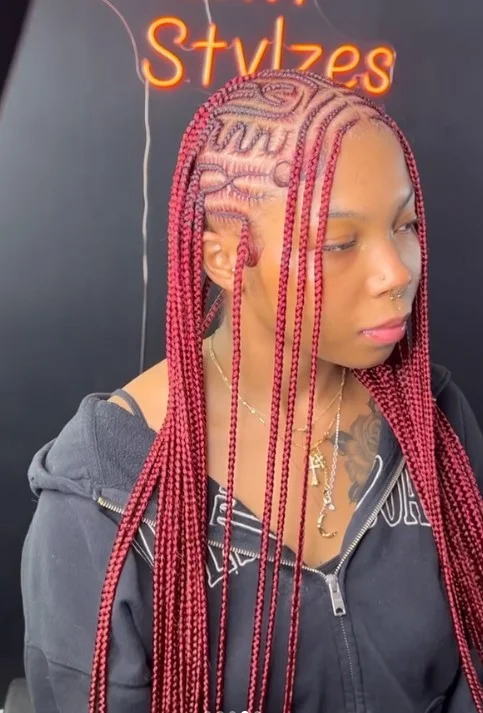 Fulani Braids with Color