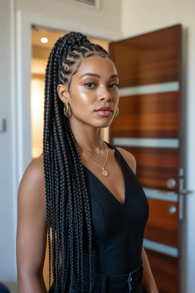 15 Stunning Fulani Braids Hairstyles to Elevate Your Look 39 14. Fulani Braids Side Ponytail