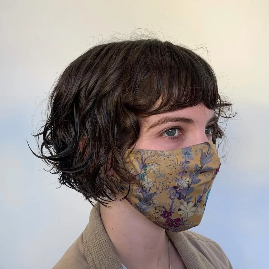 Stacked Bob with Curtain Bangs
