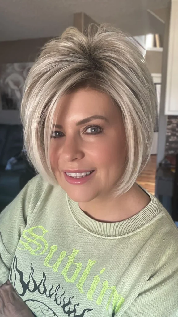 Stacked Bob with Wispy Ends