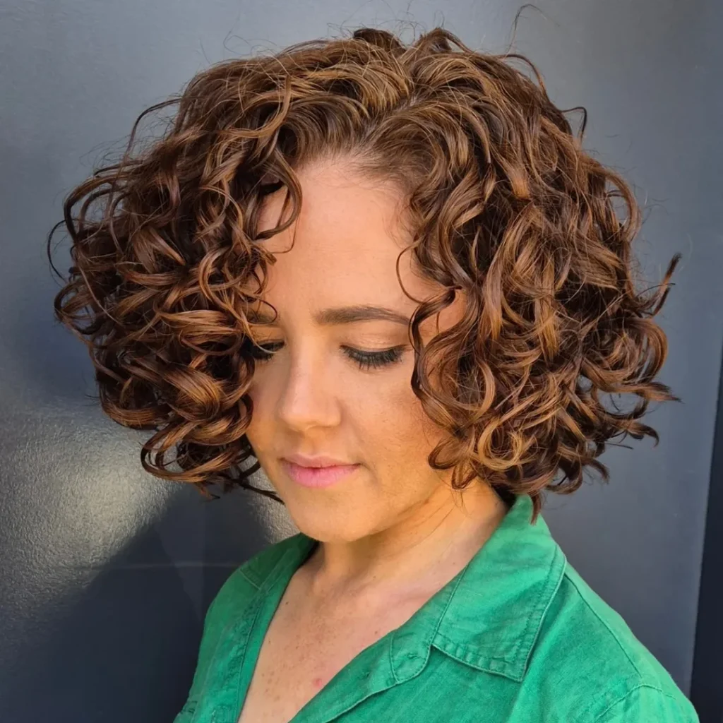 Curly Stacked Bob