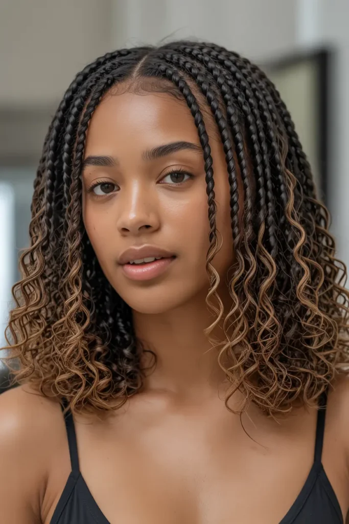 15 Stunning Fulani Braids Hairstyles to Elevate Your Look 17 7. Fulani Braids with Curly Ends