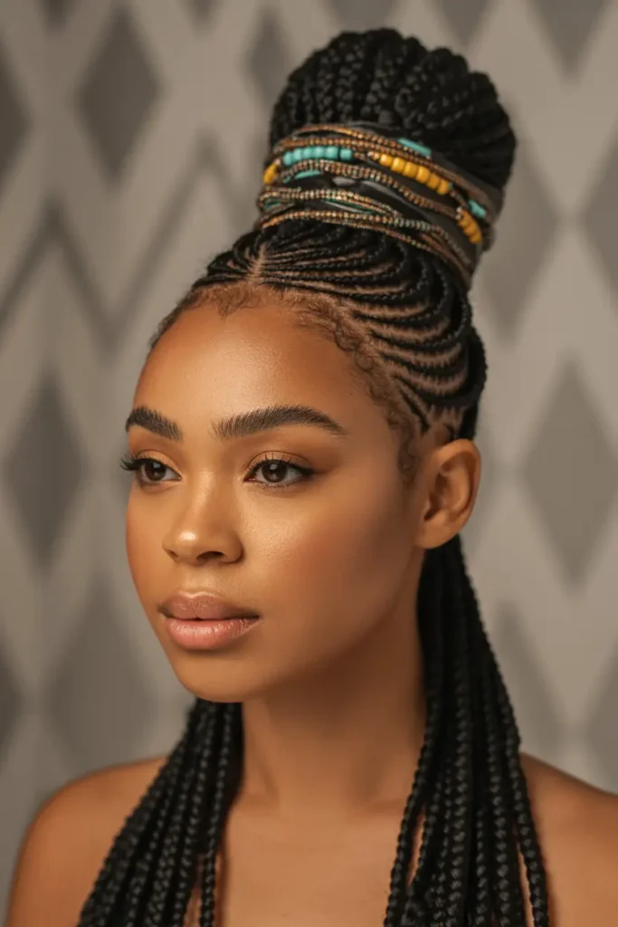 15 Stunning Fulani Braids Hairstyles to Elevate Your Look 19 8. Fulani Braids Updo