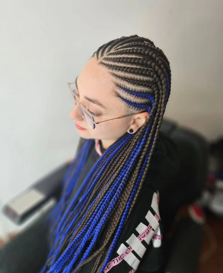 Fulani Braids with Ribbon