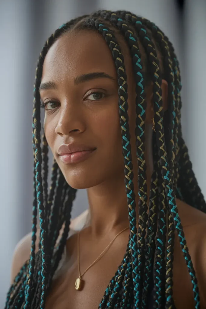 15 Stunning Fulani Braids Hairstyles to Elevate Your Look 25 9. Fulani Braids with Ribbon